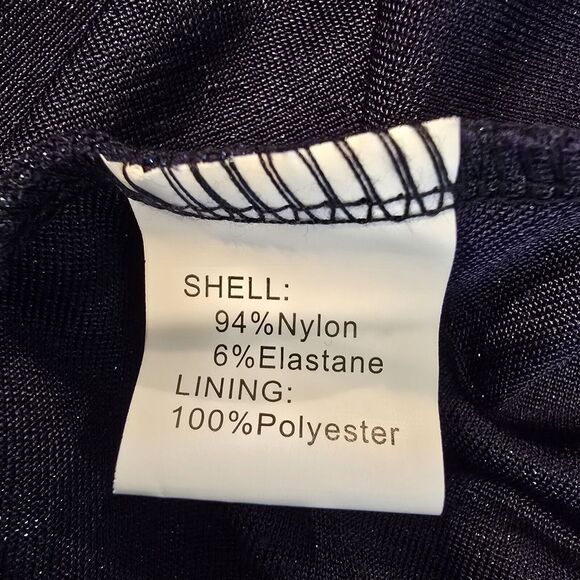 Bridesmay Semi Formal Dress Ruffle Sleeve‎ A Line Swing Metallic V-Neck Blue.A23 - Picture 10 of 13